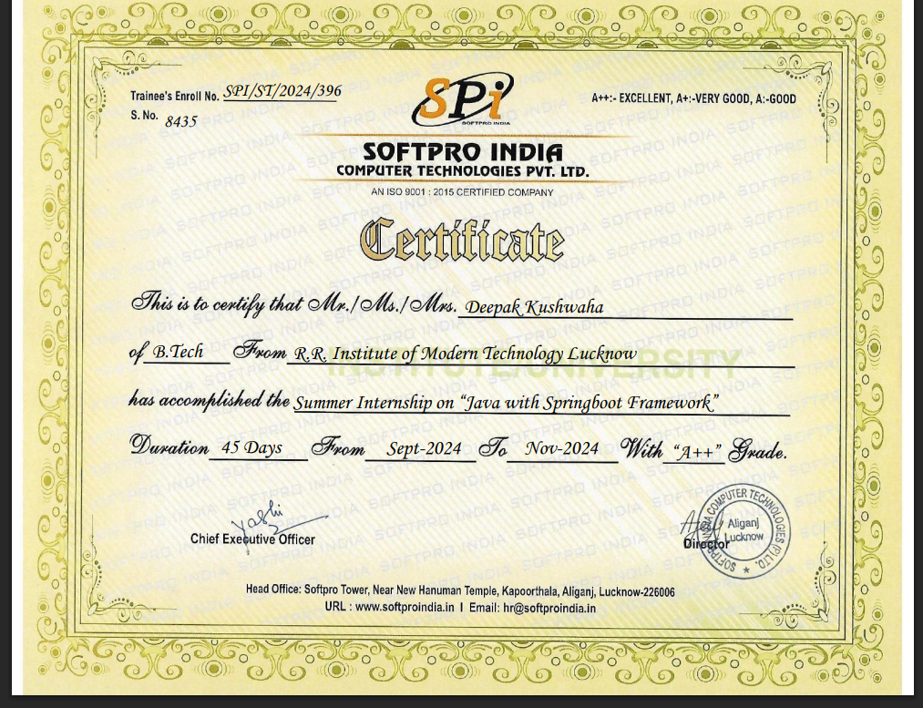 Certificate 1